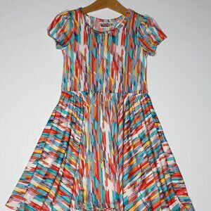 DotDotSmile Size 3/4 Classic Cap Dress - NWT Colorful Lines